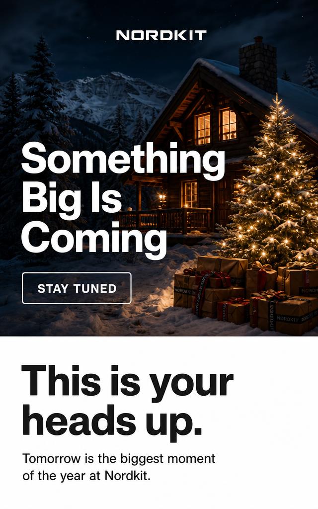 Teaser campaign email for a streetwear clothing brand