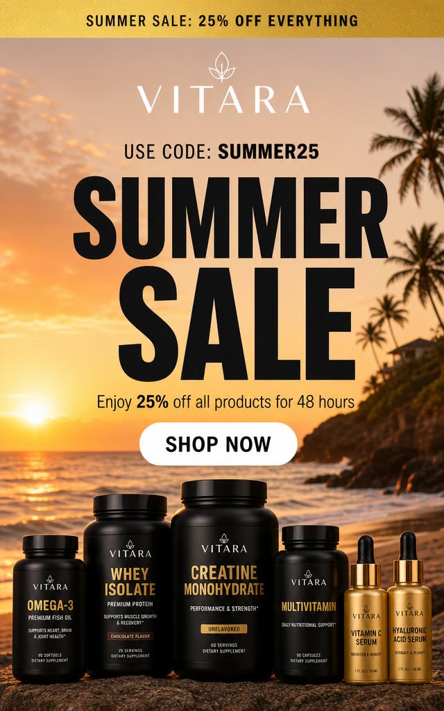 Seasonal sale email for a supplement brand